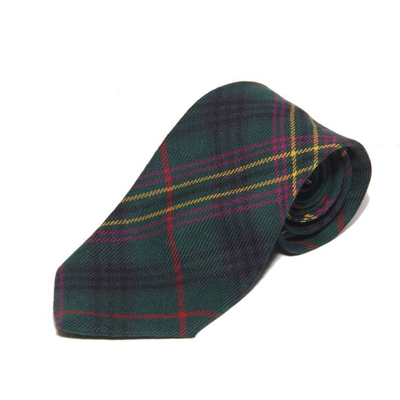 LOCHCARRON Plaid 100% Pure New Wool Tie 3.75" x 58" - Picture 1 of 5